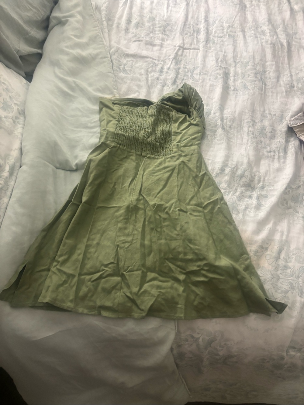 Princess Polly Olive Green Strapless Mini Dress
